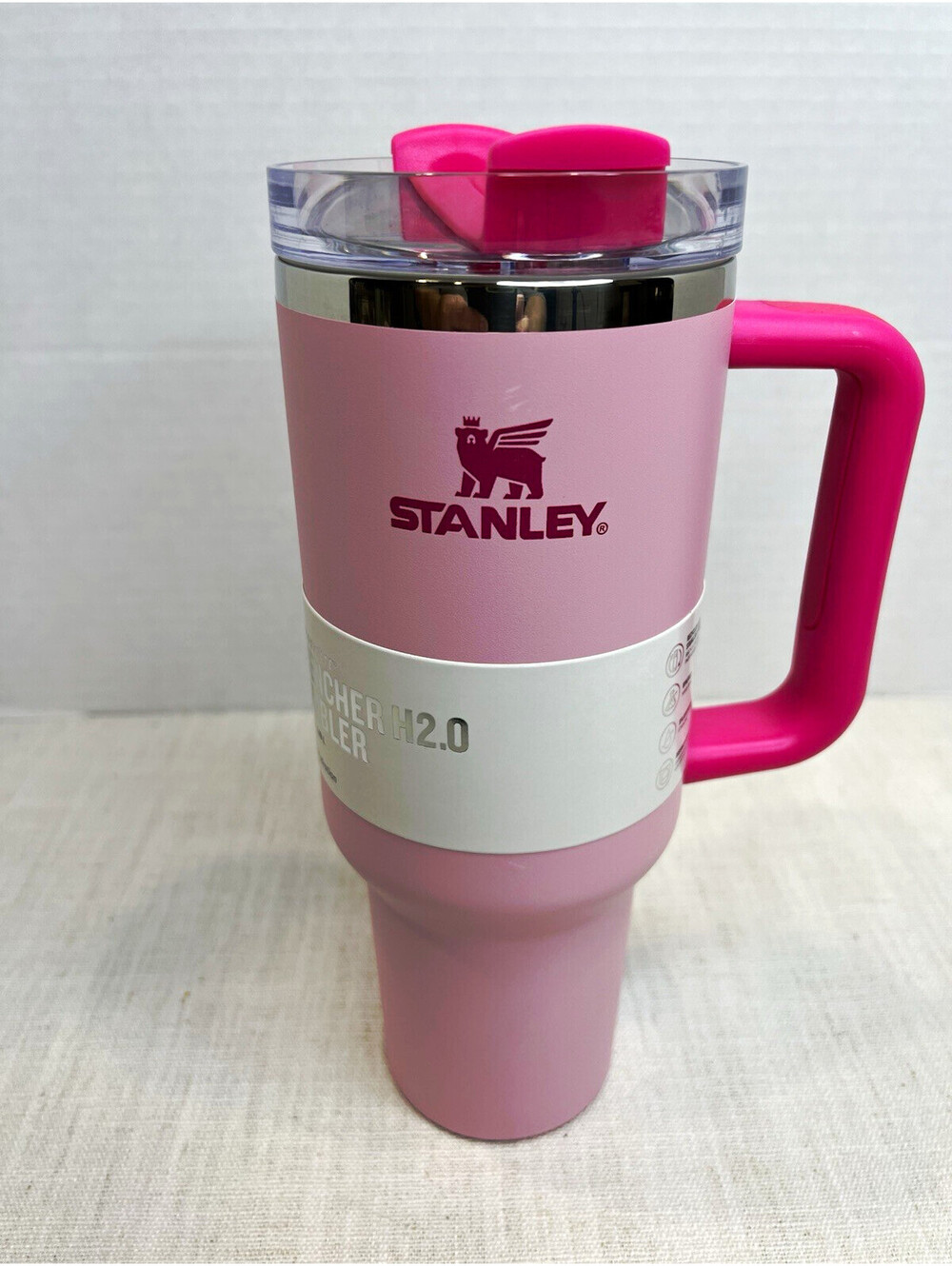 Stanley Quencher H2.0 40 oz Pink Insulated Tumbler w/ Handle Drink-Through Lid